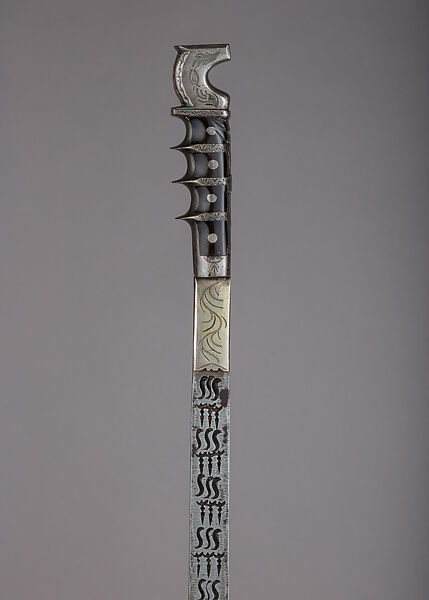 Sword, Steel, silver, horn, probably Cuban