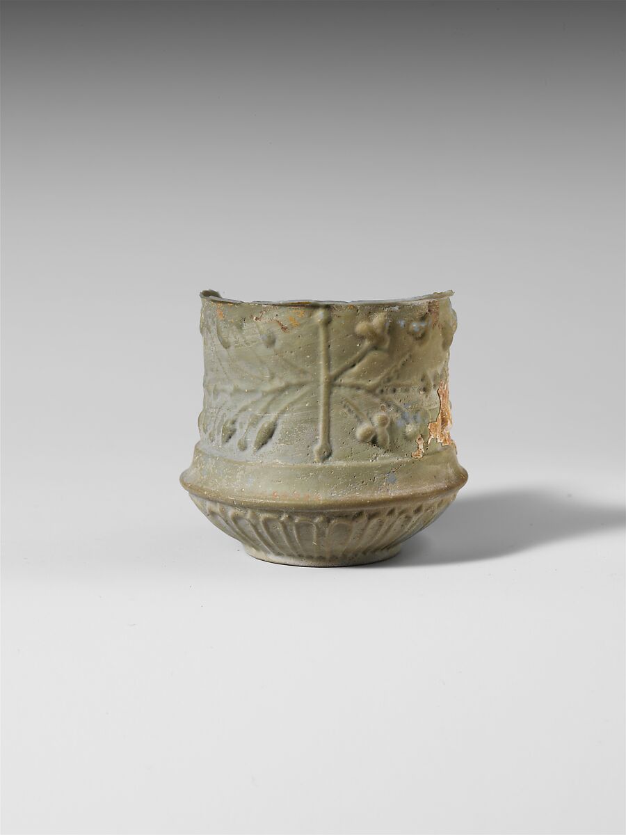 Glass fragmentary bottle, Glass, Roman 