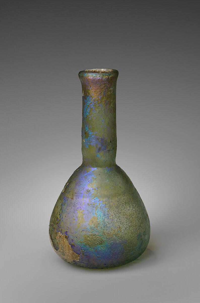 Glass perfume bottle, Glass, Roman 