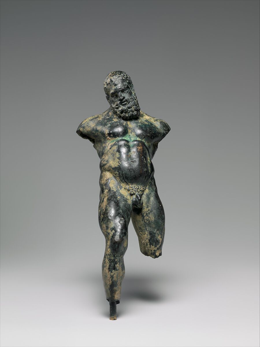 Bronze statuette of drunken Herakles, Bronze, Greek