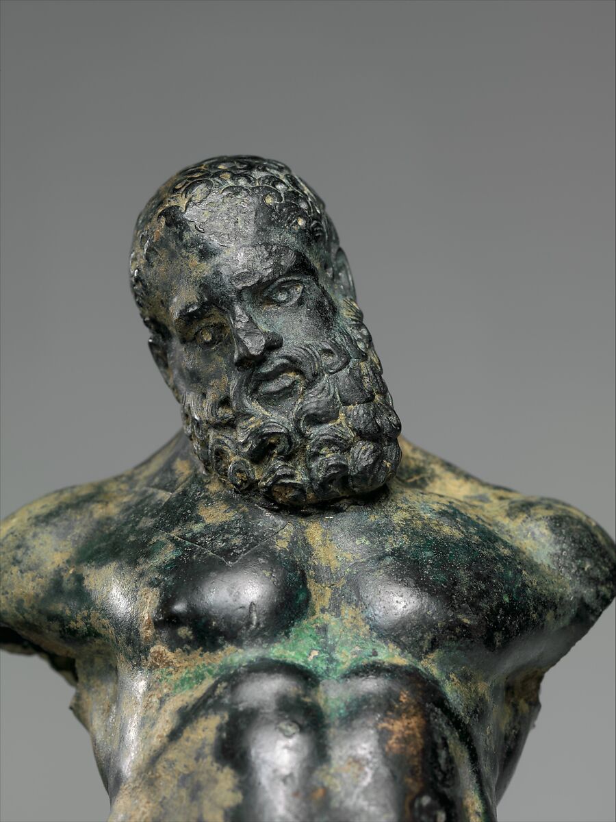 Bronze statuette of drunken Herakles, Bronze, Greek
