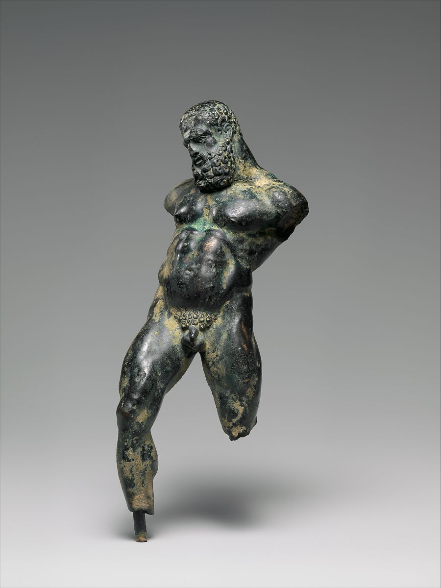 Bronze statuette of drunken Herakles, Bronze, Greek