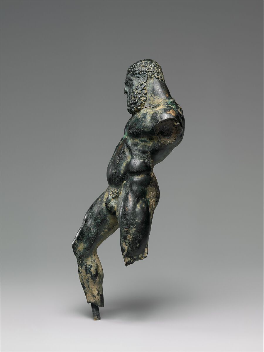 Bronze statuette of drunken Herakles, Bronze, Greek