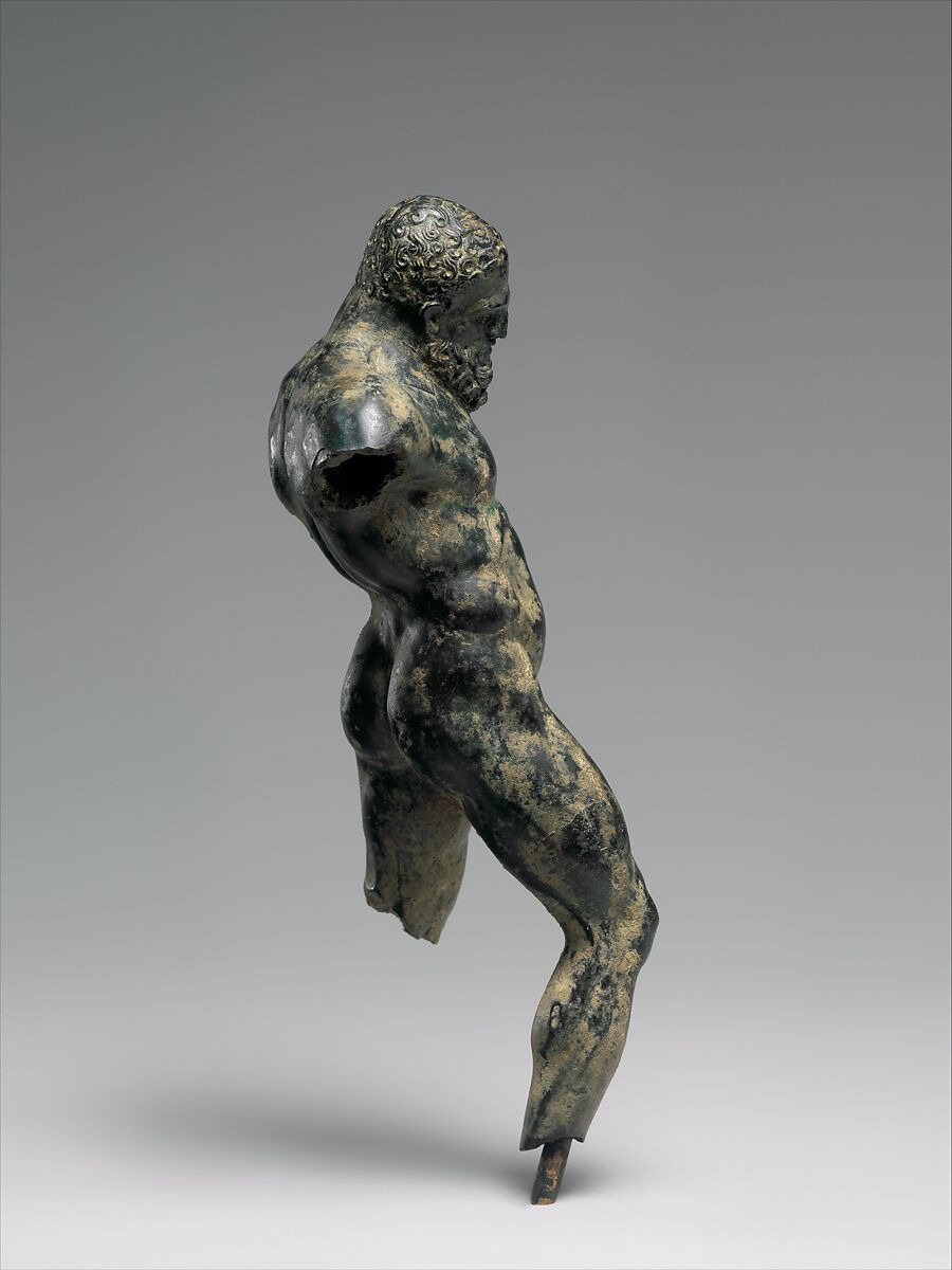 Bronze statuette of drunken Herakles, Bronze, Greek