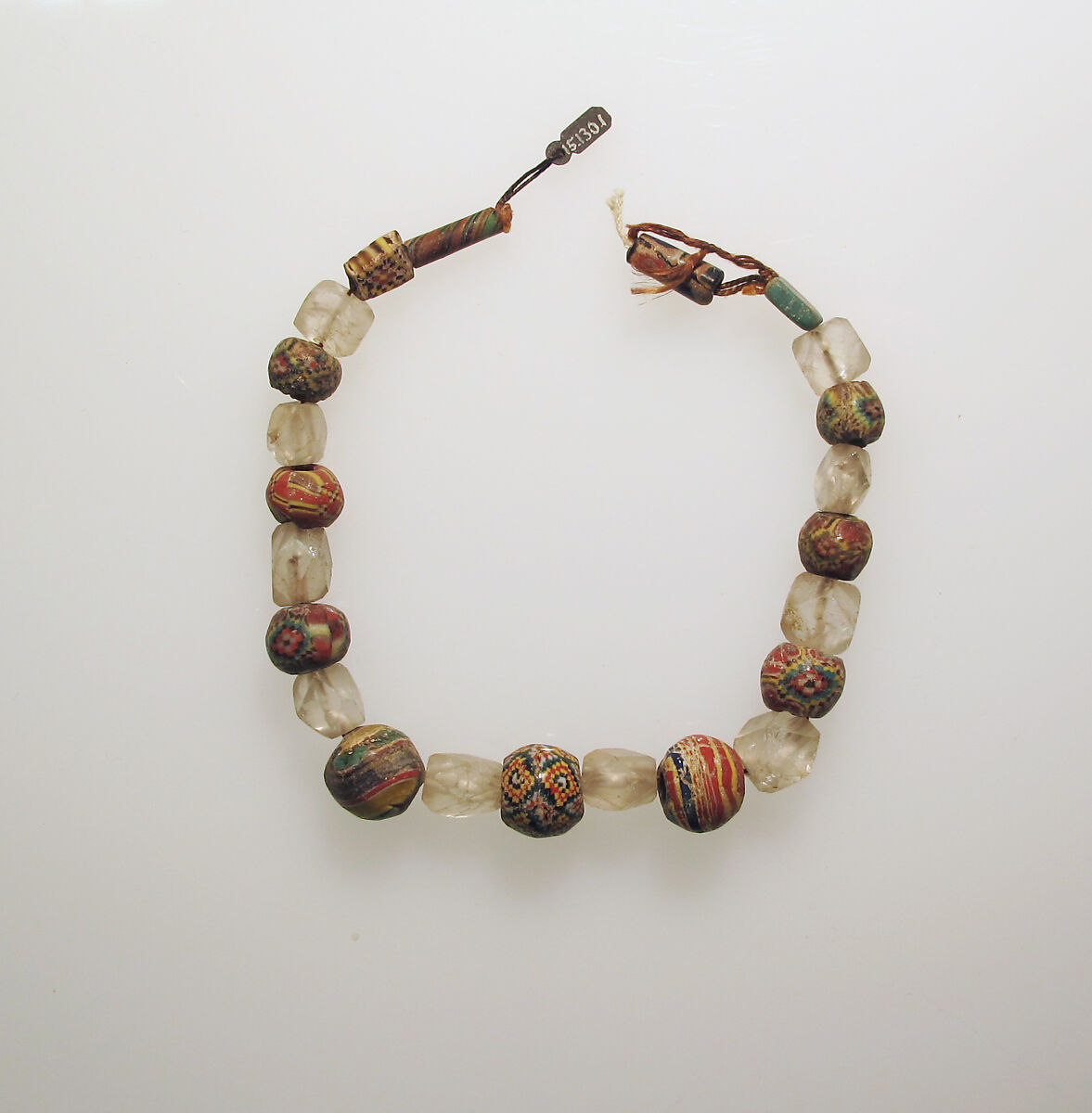 Glass and rock crystal beads, Glass, rock crystal, Roman, Egypt, Alexandria 