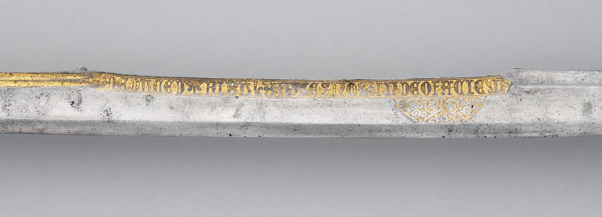 Falchion, Steel, gold, textile, Italian, Venice
