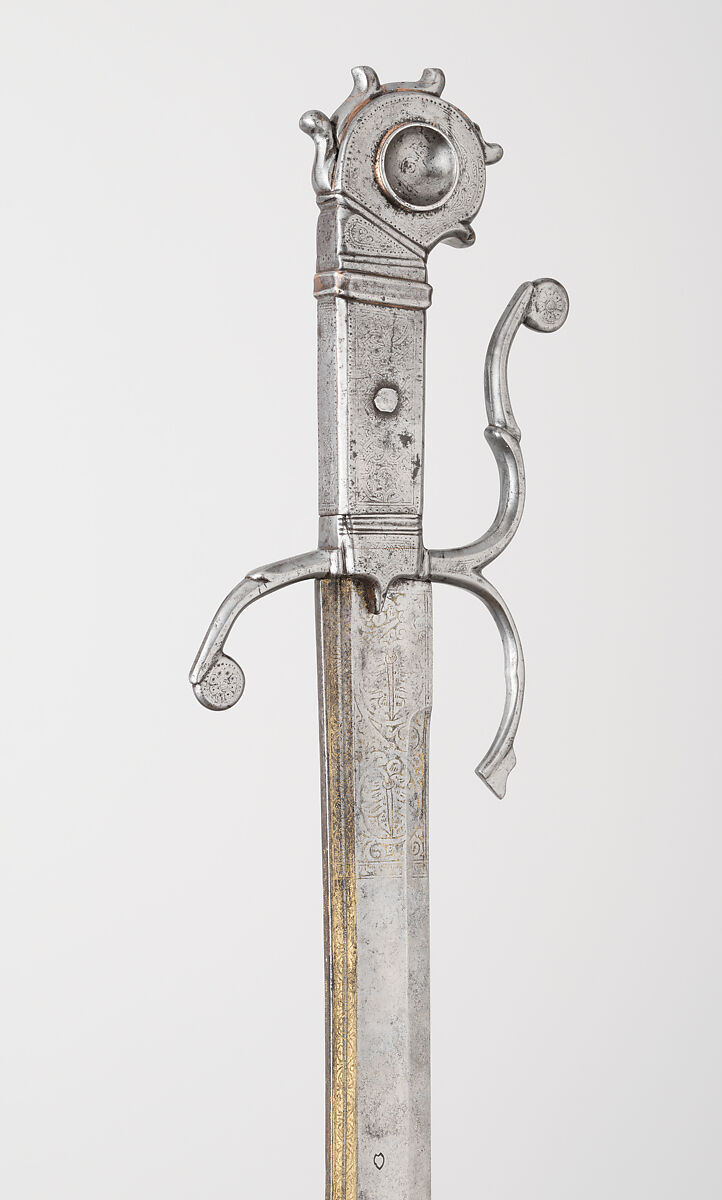 Falchion, Steel, gold, textile, Italian, Venice