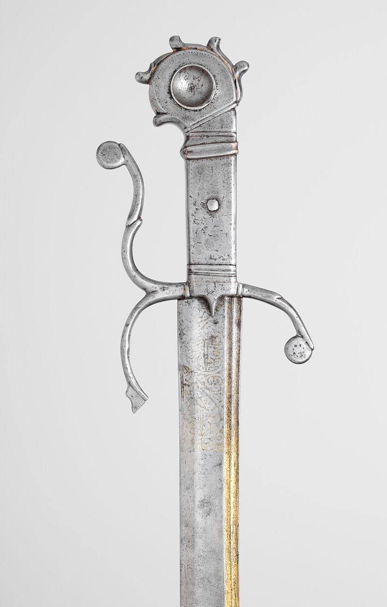 Falchion, Steel, gold, textile, Italian, Venice