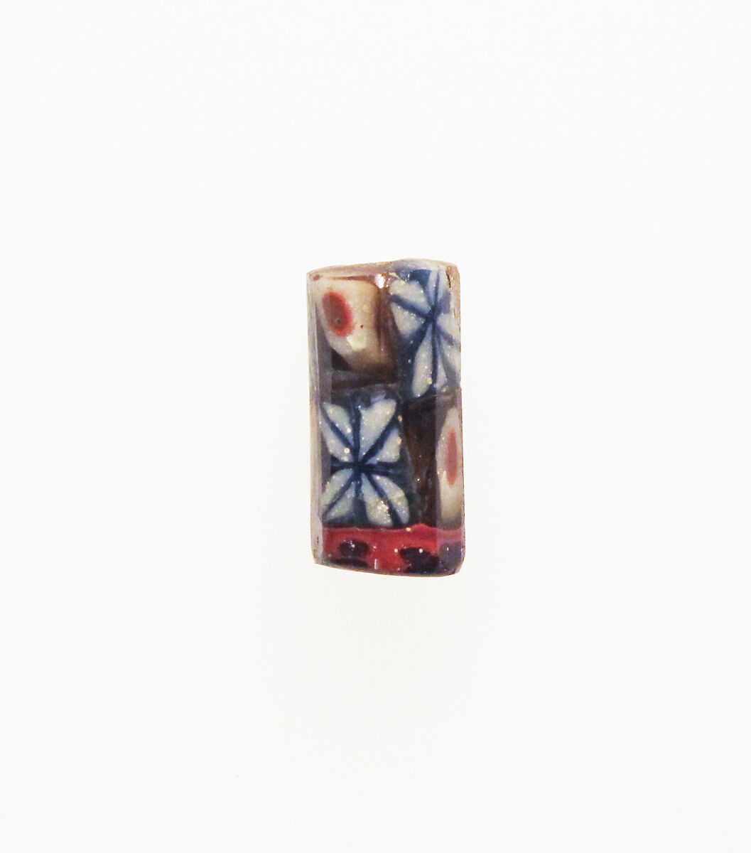 Glass mosaic bead, Glass, Roman, Egyptian 