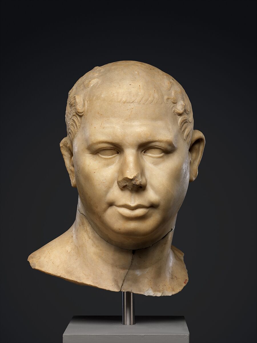 Marble portrait bust of a man, Roman, Early Imperial, Flavian