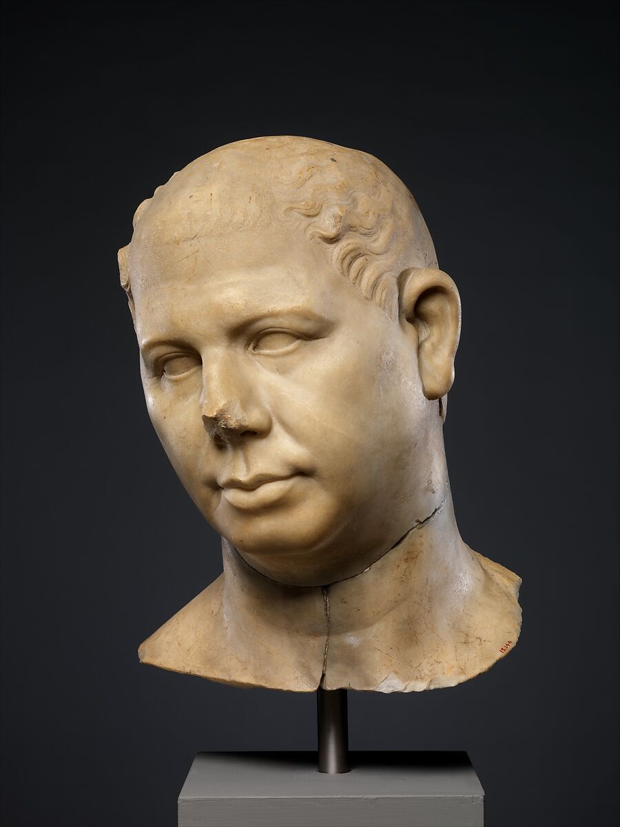 Marble portrait bust of a man, Marble, Roman