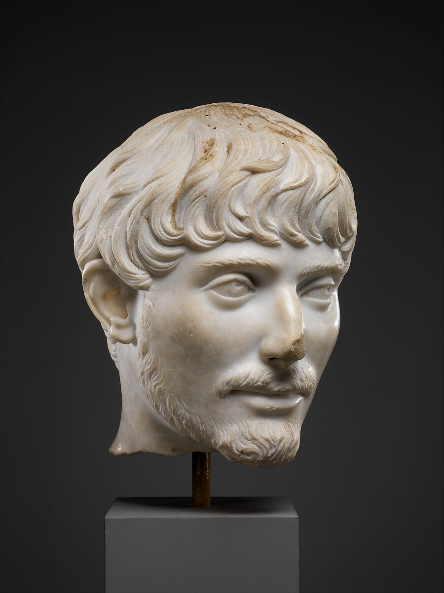Marble portrait of a man, Marble, Roman 