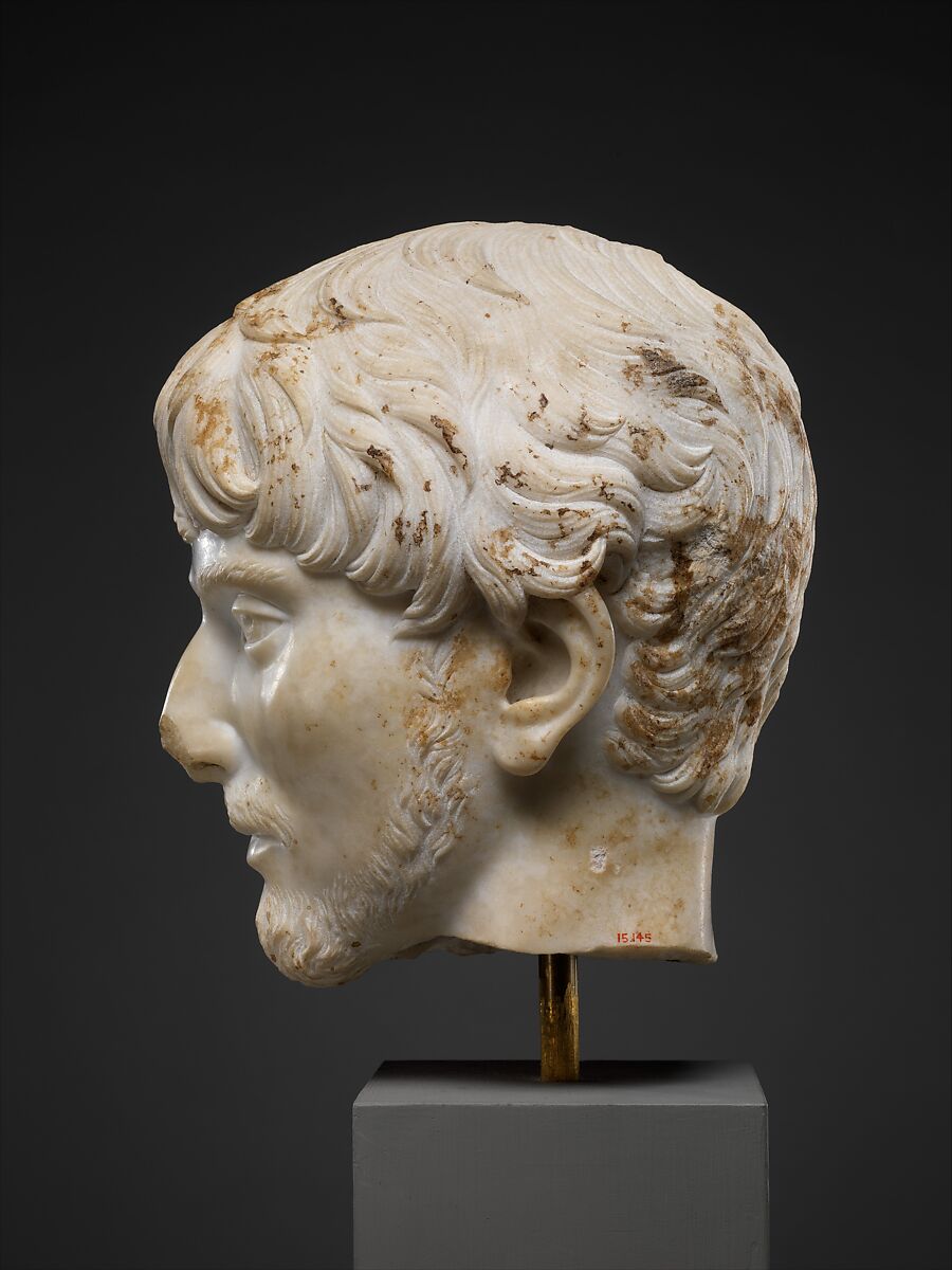 Marble portrait of a man, Marble, Roman 