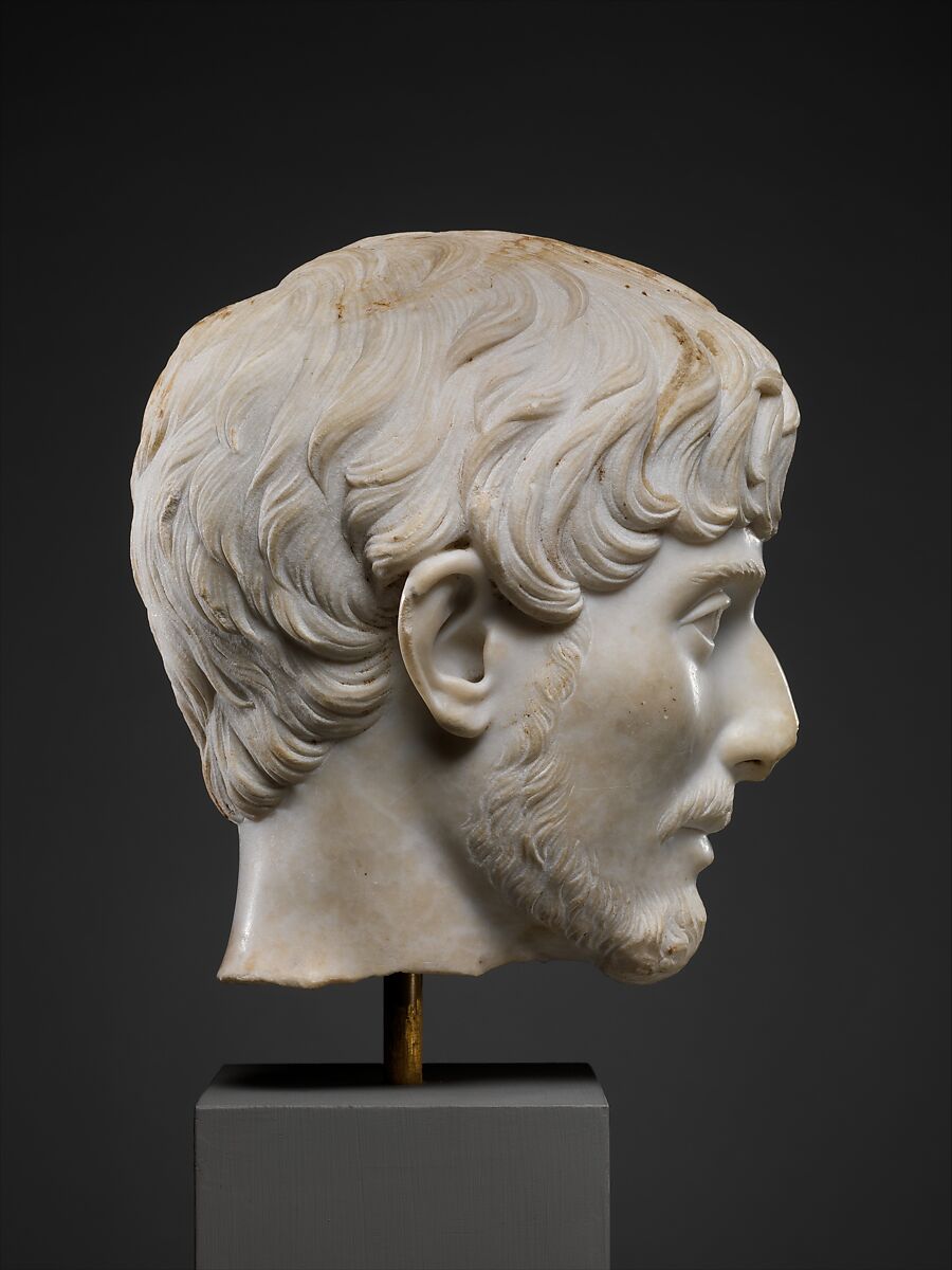 Marble portrait of a man, Marble, Roman 