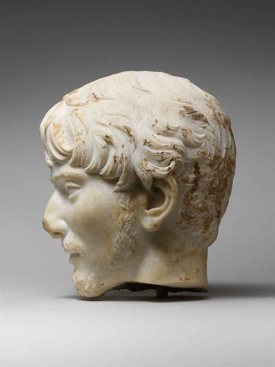 Marble portrait of a man, Marble, Roman