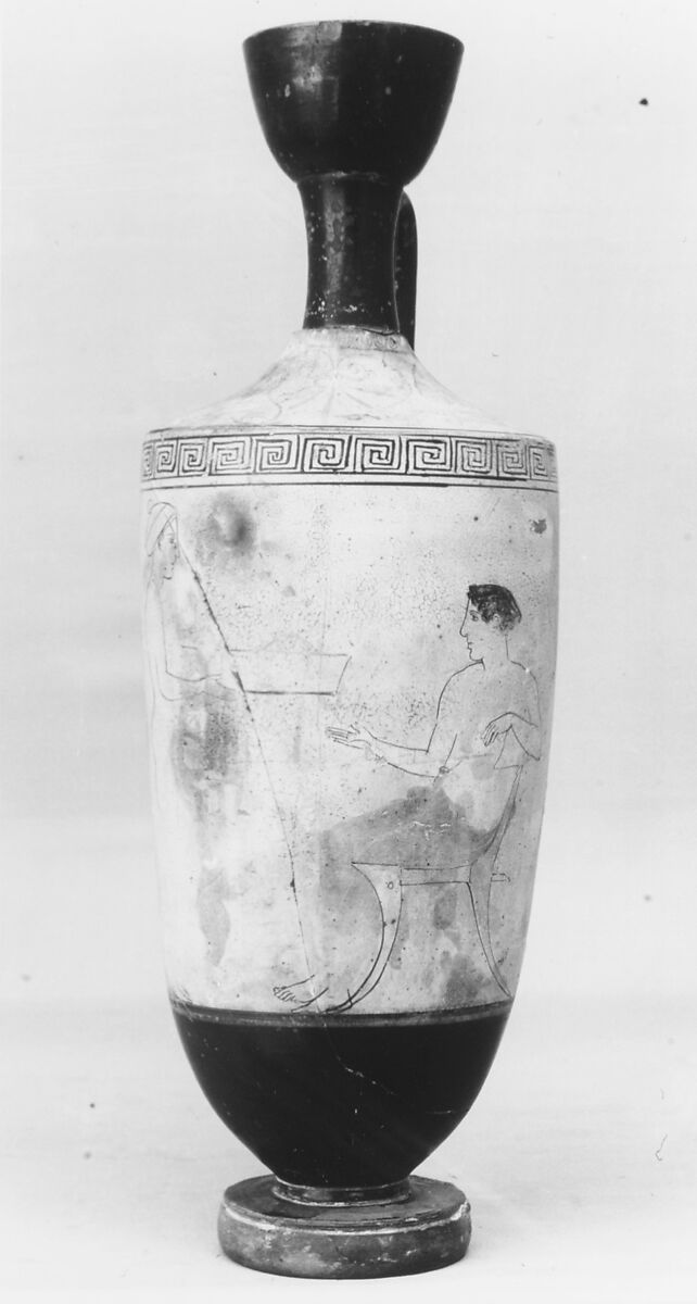 Lekythos, Attributed to the Thanatos Painter, Terracotta, Greek, Attic 