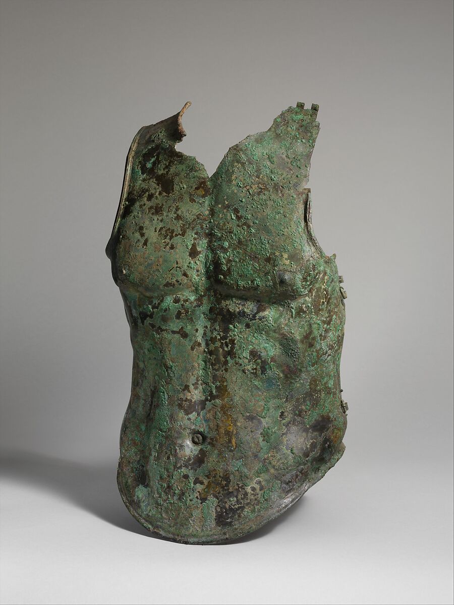 Bronze cuirass (breastplate), Etruscan, Classical