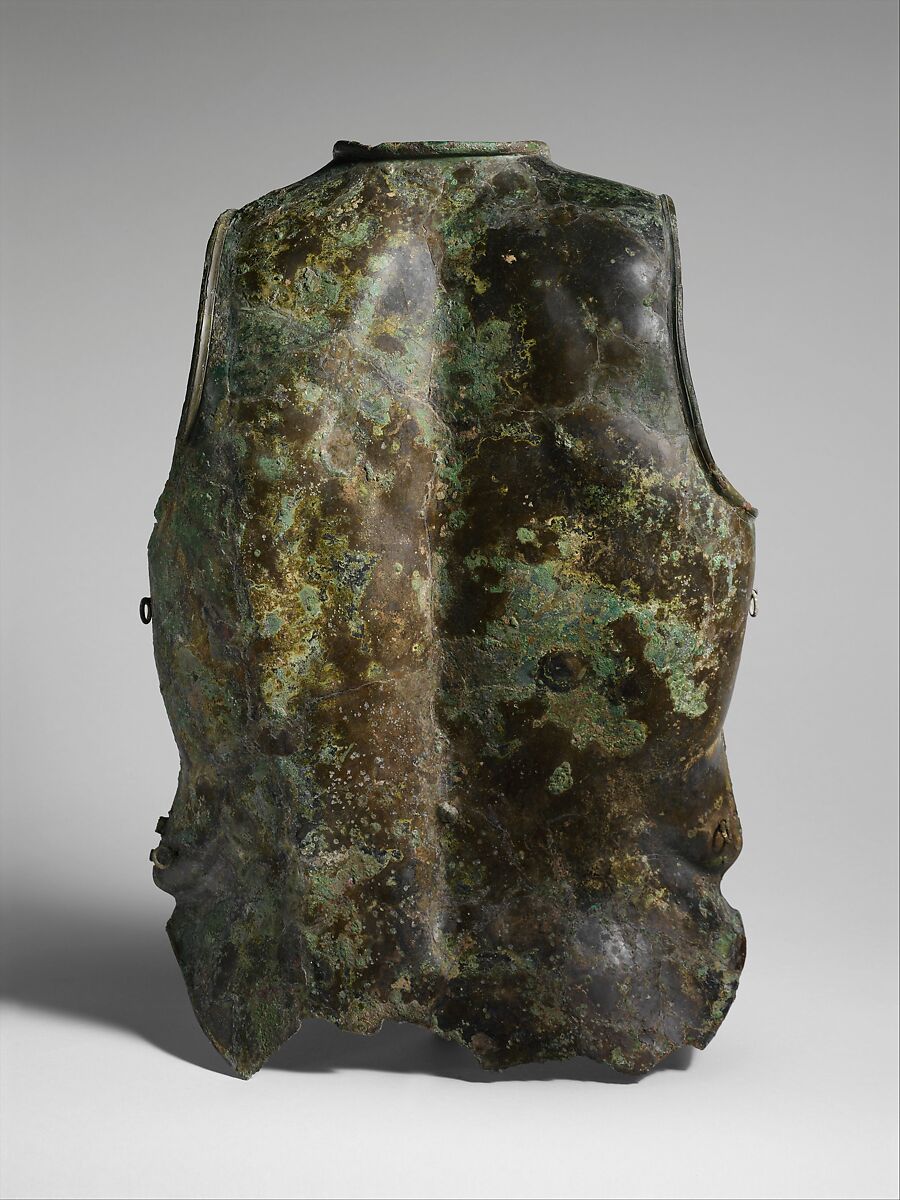 Bronze cuirass (breastplate), Bronze, Etruscan