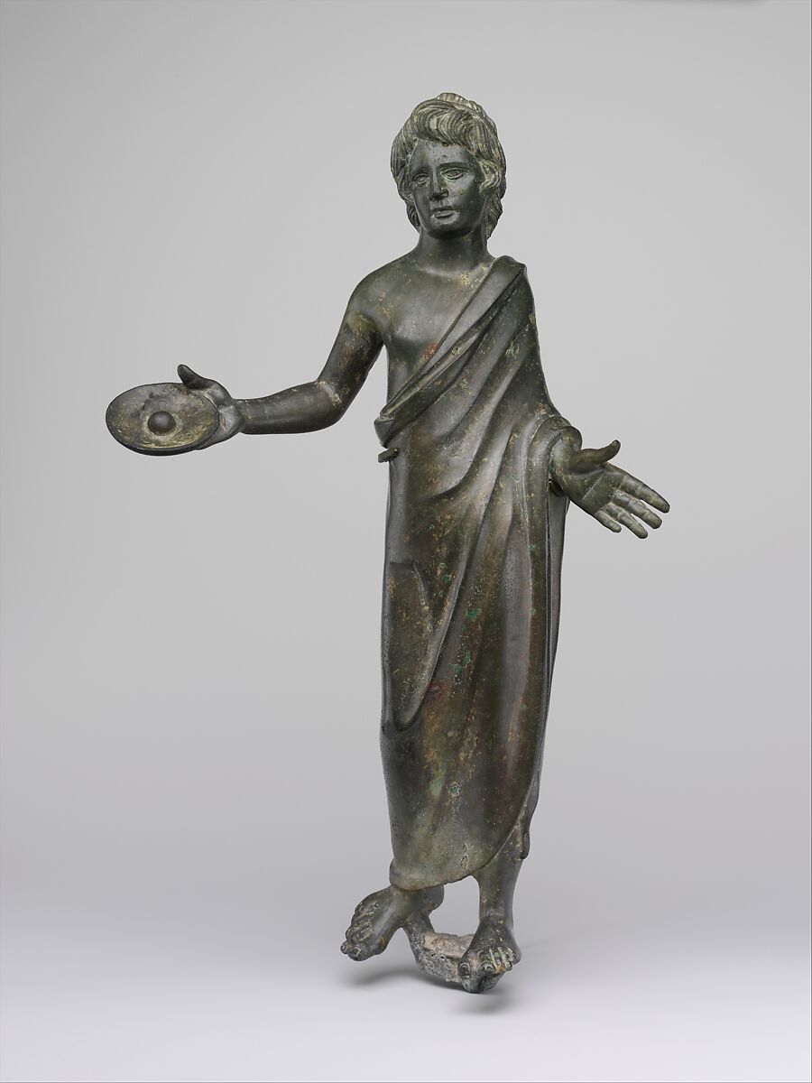 Bronze statuette of a priest, Bronze, Etruscan 