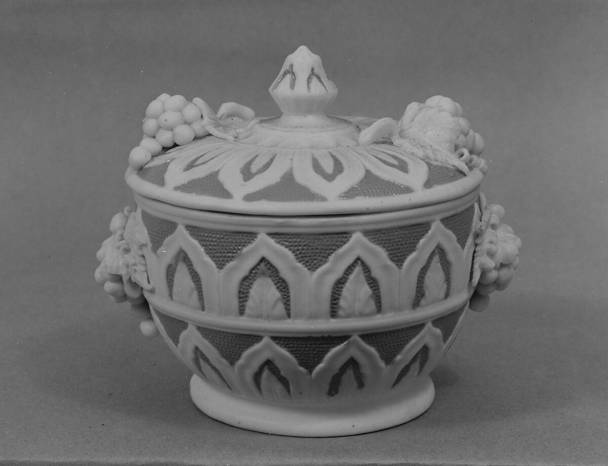 Covered Sugar Bowl, Parian porcelain, American 