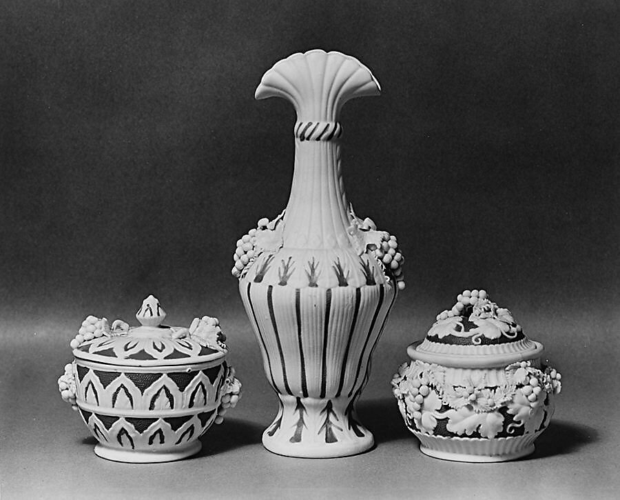 Covered Sugar Bowl, Parian porcelain, American
