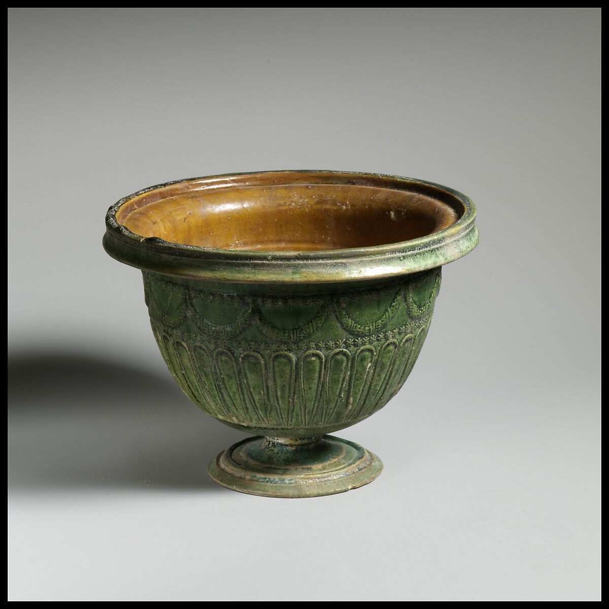 Terracotta stemmed bowl, Terracotta, Roman, Asia Minor, Tarsus