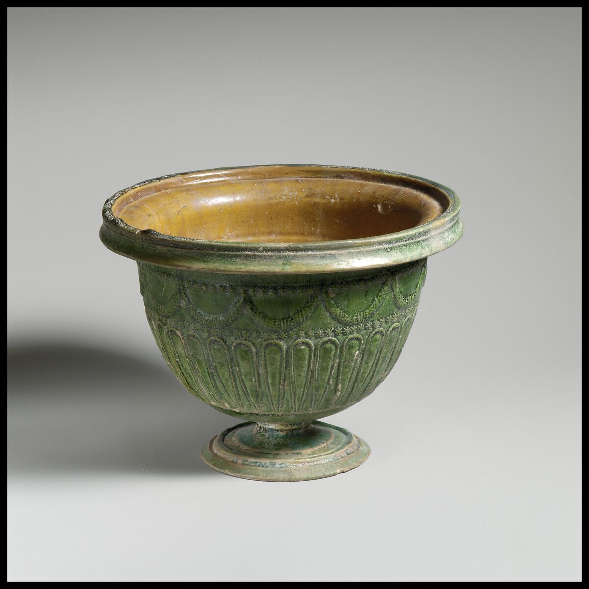 Terracotta stemmed bowl, Terracotta, Roman, Asia Minor, Tarsus 