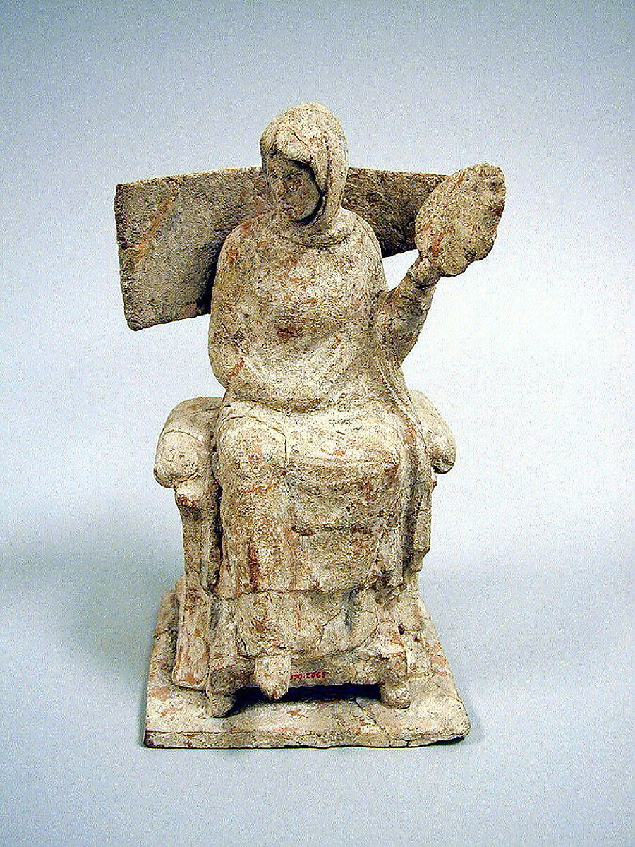 Statuette of a woman, Terracotta, Greek 