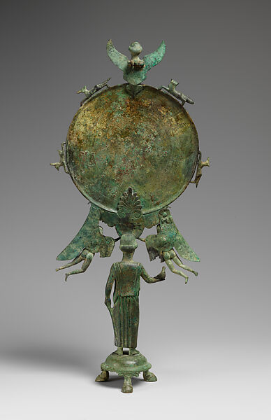 Bronze mirror stand, Bronze, Greek