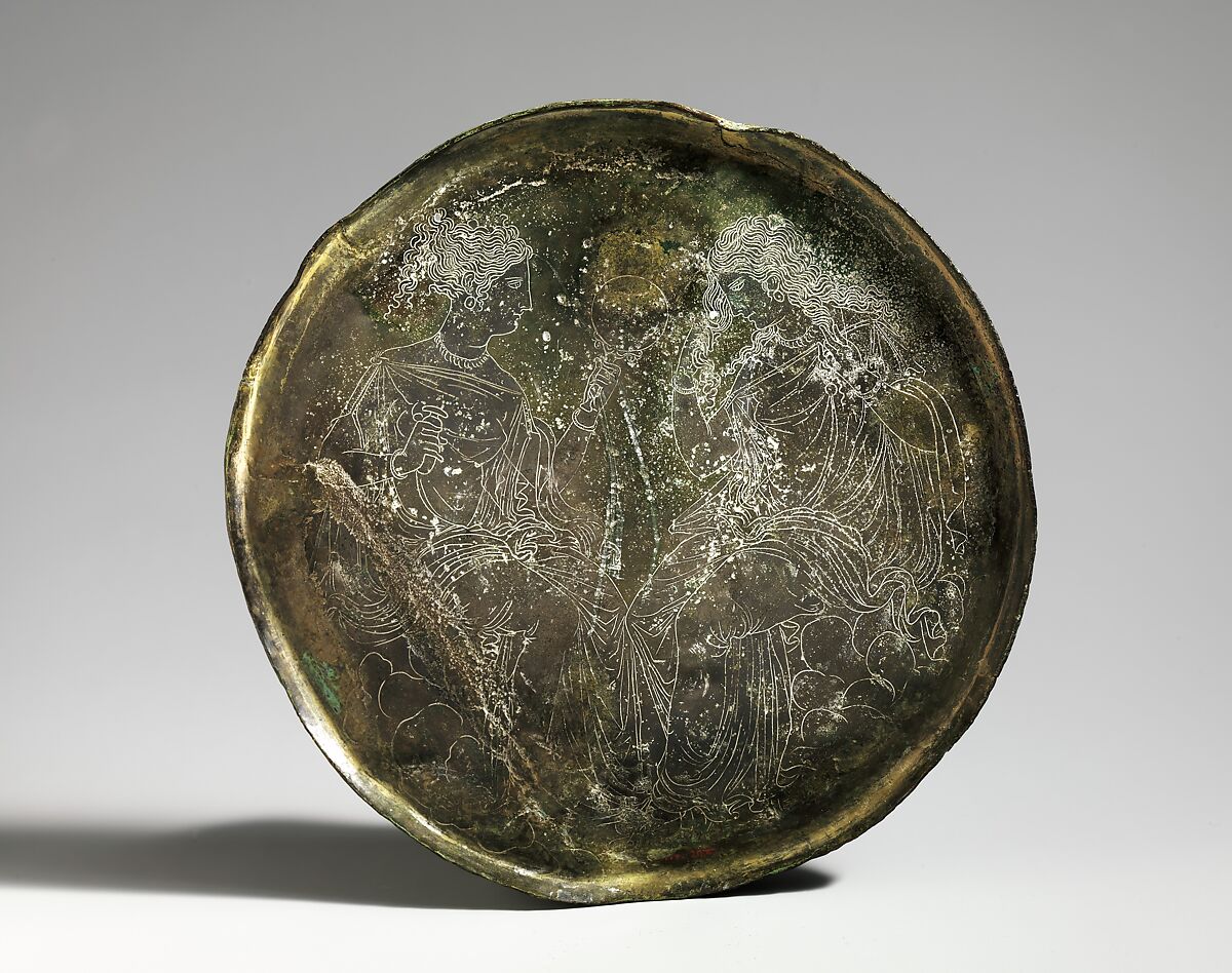 Bronze mirror cover, Bronze, Greek 