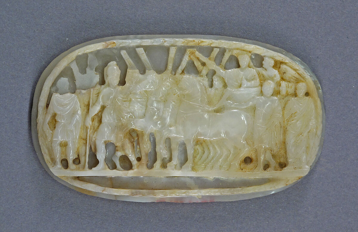 Cameo with Triumphal Procession, Chalcedony 