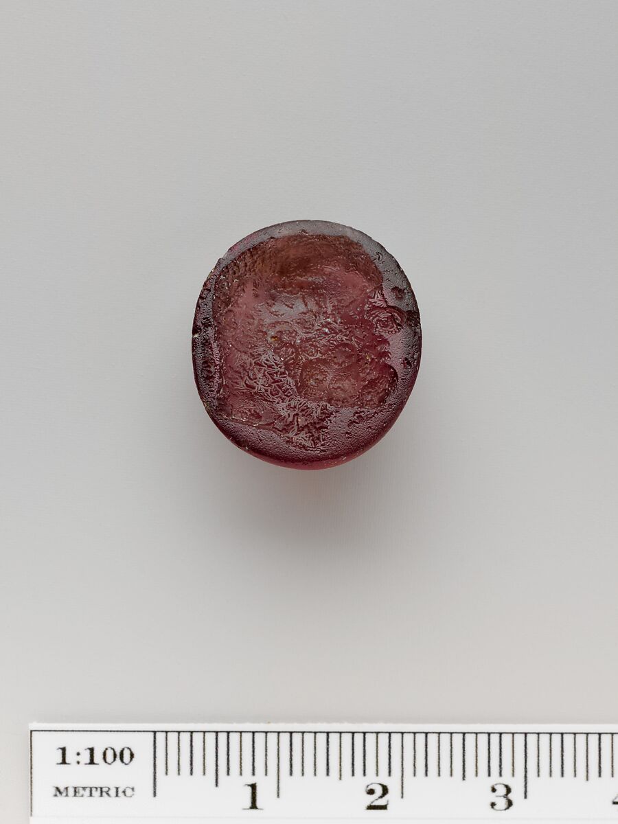 Glass ring stone, Glass, purple, Greek 