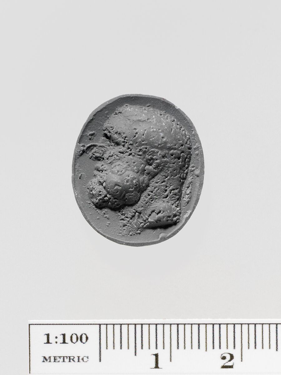 Glass ring stone, Glass, purple, Greek