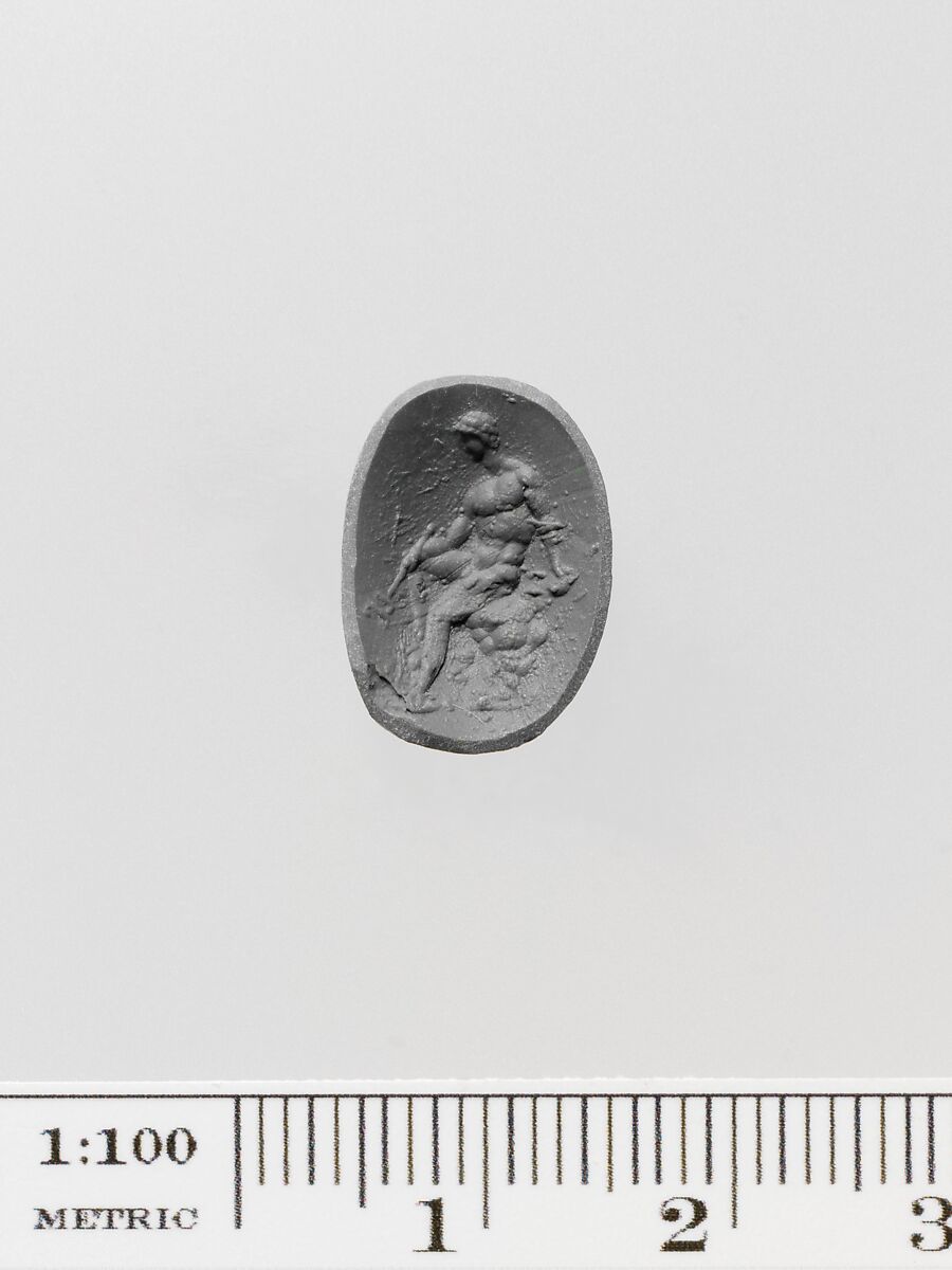 Colorless glass ring stone, Glass, Roman