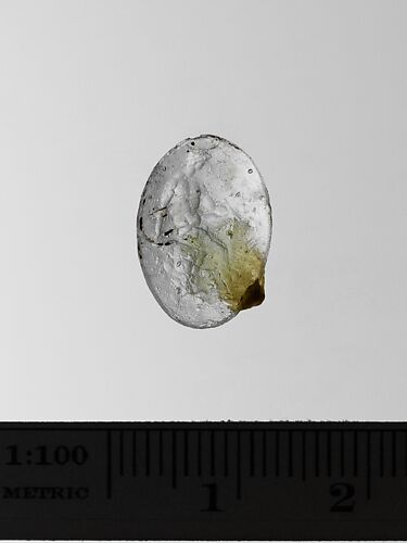 Colorless glass ring stone