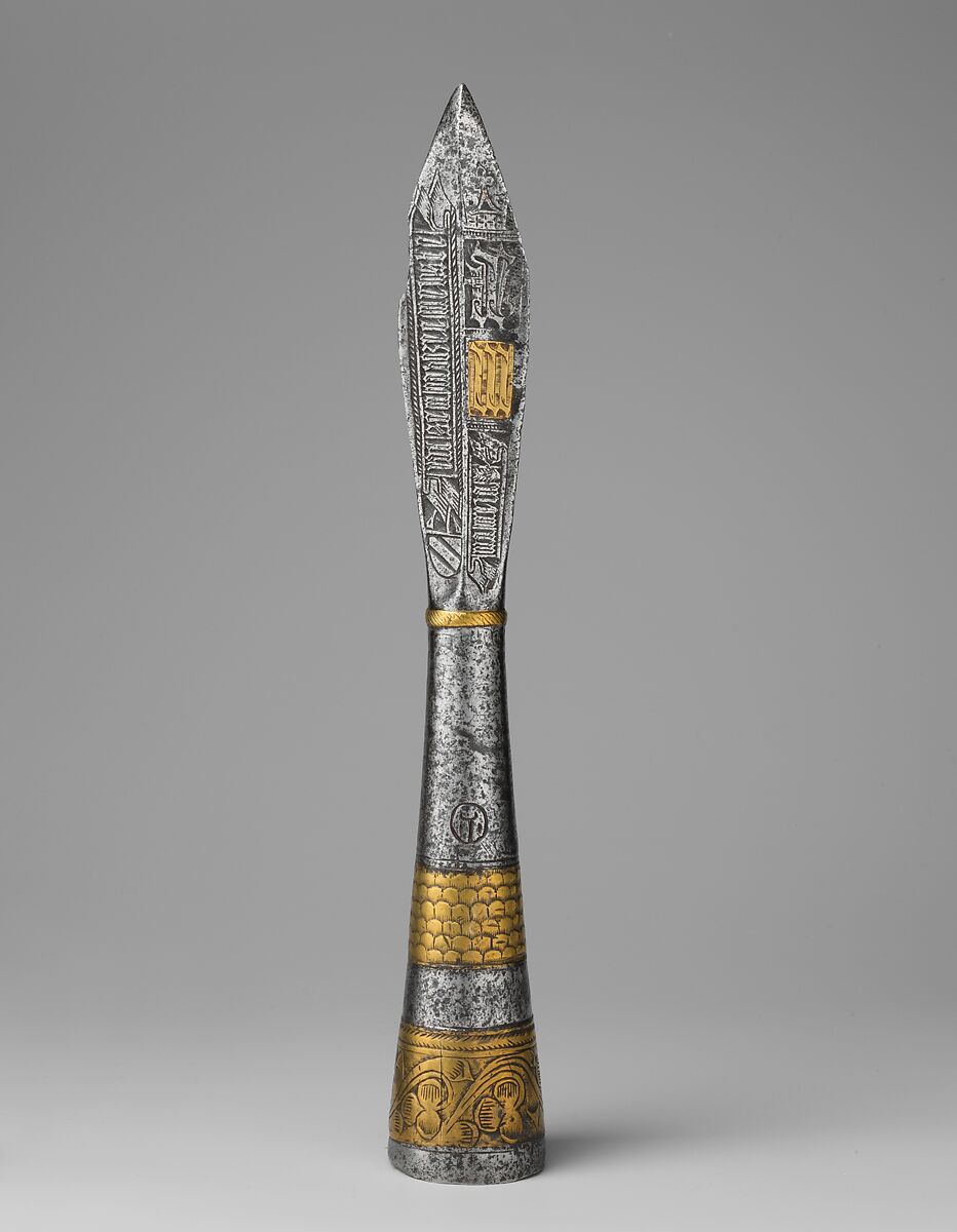 Ceremonial Arrowhead, Steel, copper alloy, Bohemian, probably Prague 