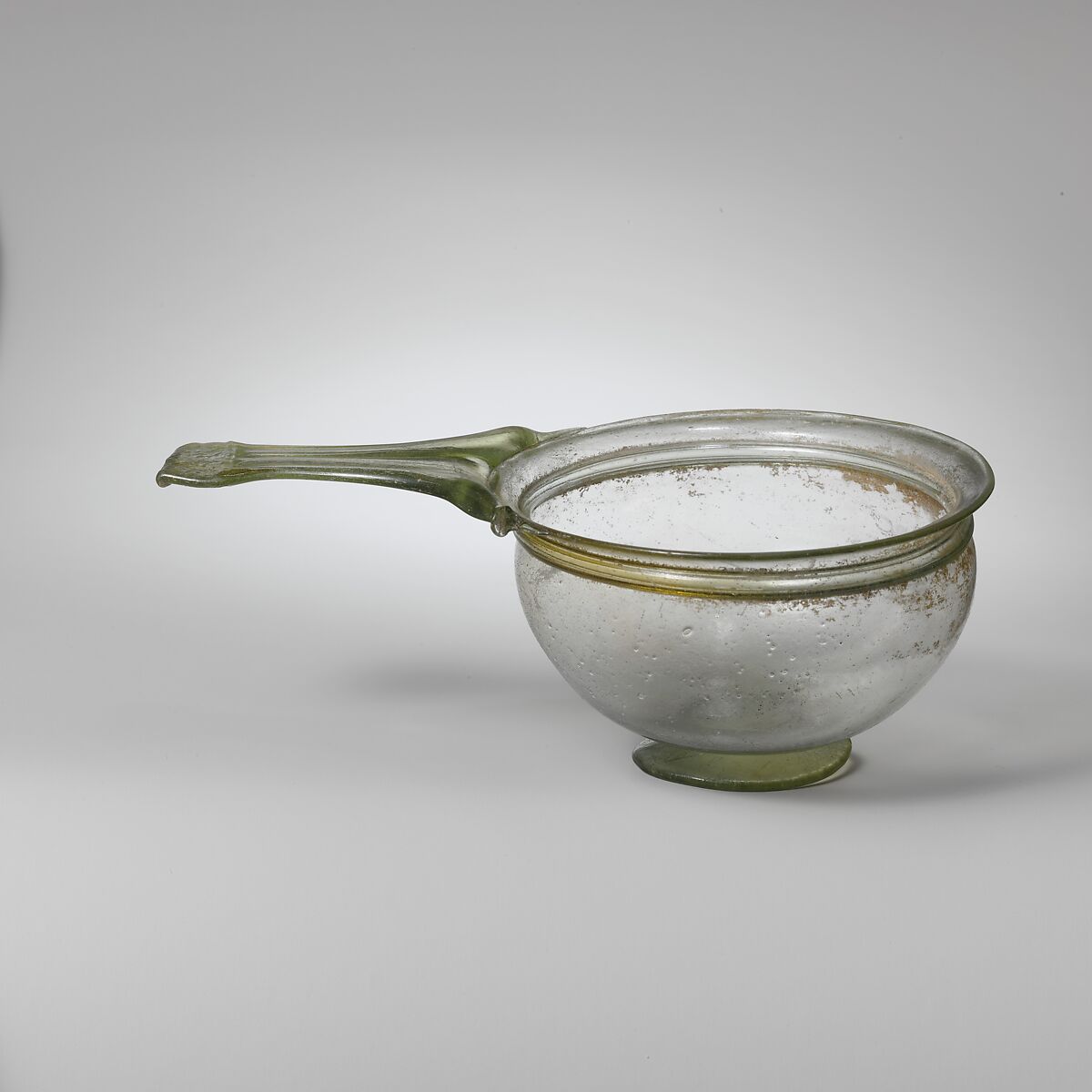 Glass trulla (pan), Glass, Roman 