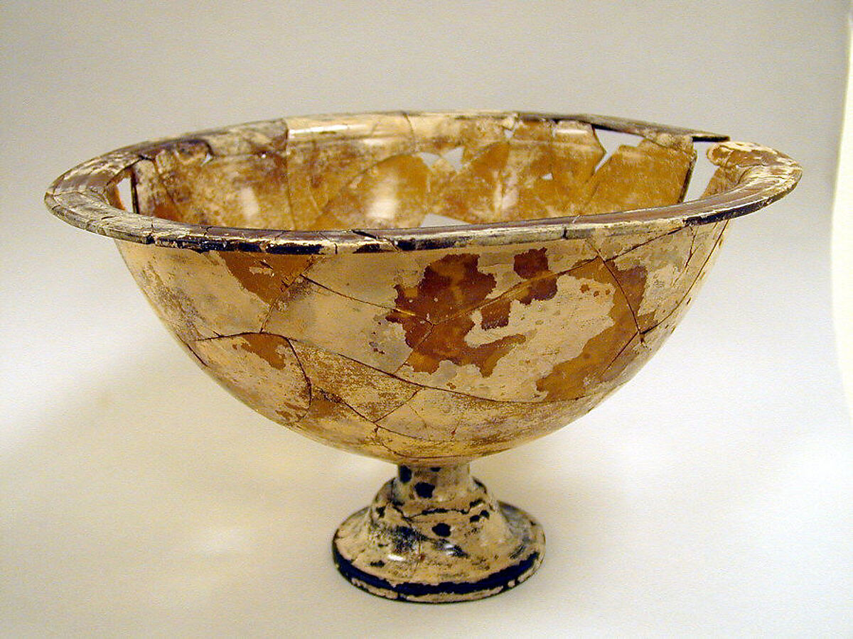 Glass krater (mixing bowl), Glass, Greek