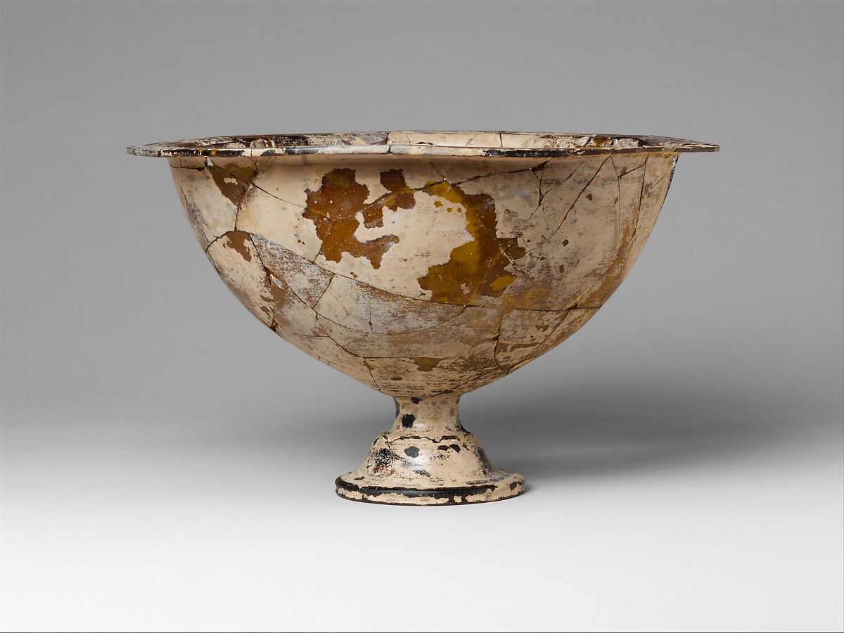 Glass krater (mixing bowl), Glass, Greek 