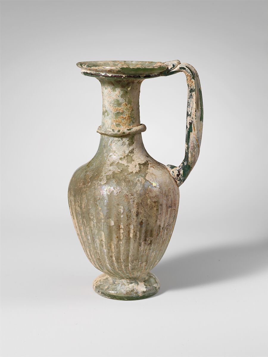 Glass jug, Glass, Roman 