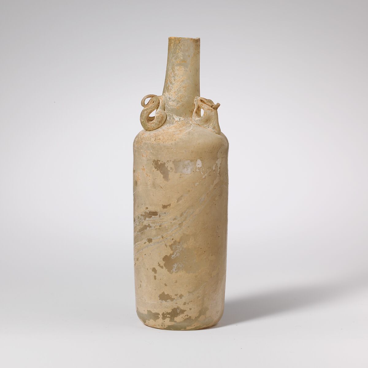 Glass bottle with dolphin handles, Glass, Roman, Rhenish 