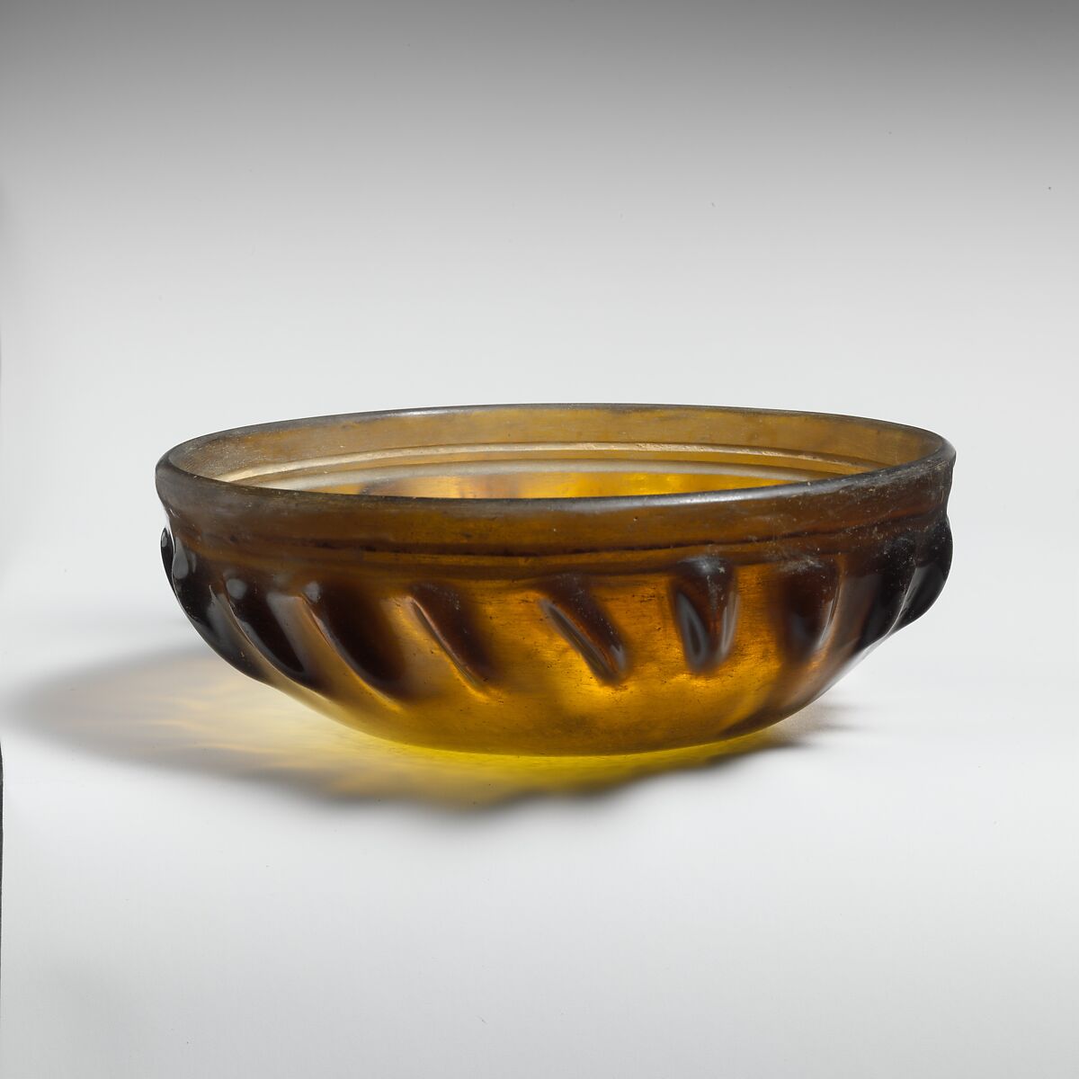 Glass ribbed bowl, Glass, Greek, Eastern Mediterranean 