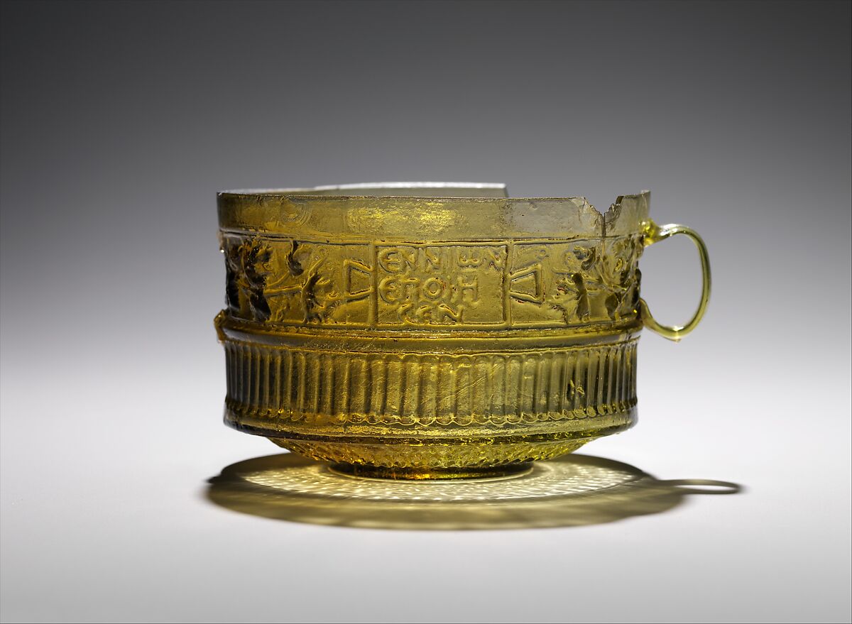 Glass cup, Glass, Roman