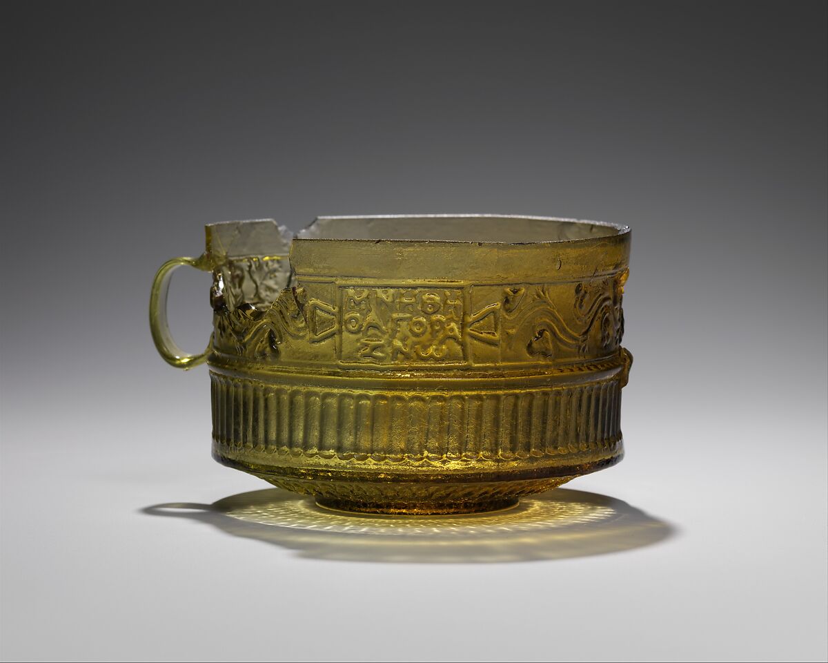 Glass cup, Glass, Roman