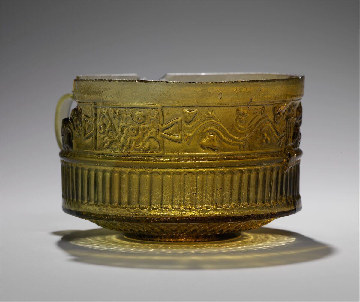 Glass cup, Glass, Roman