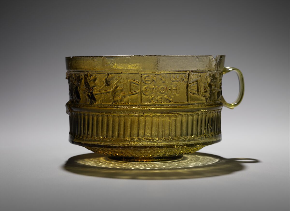 Glass cup, Glass, Roman