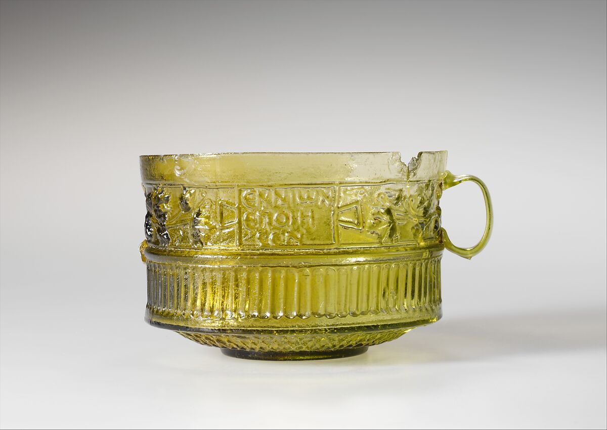 Glass cup, Glass, Roman 