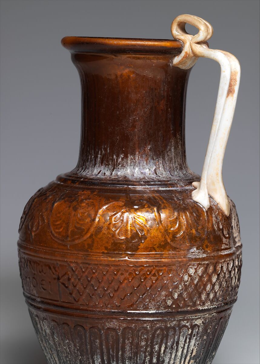 Glass jug, Ennion, Glass, Roman