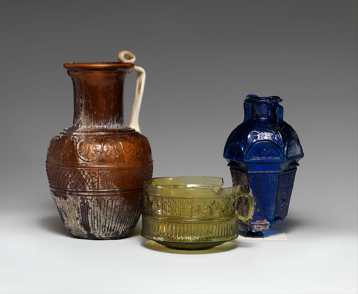 Glass jug, Ennion, Glass, Roman