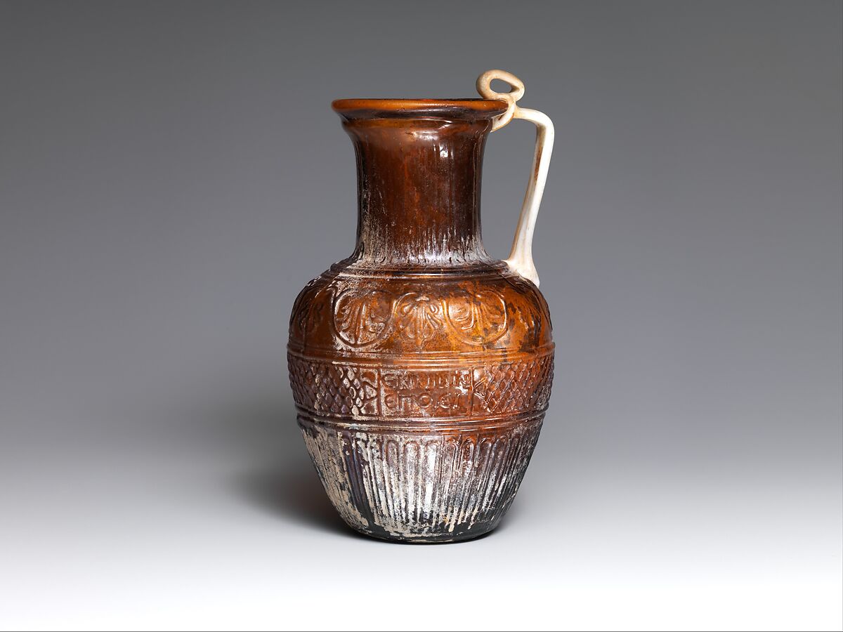 Glass jug, Ennion, Glass, Roman
